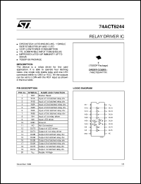 datasheet for 74ACT8244 by SGS-Thomson Microelectronics