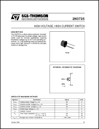 datasheet for 2N3725 by SGS-Thomson Microelectronics