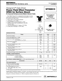 datasheet for MTD6N15 by Motorola