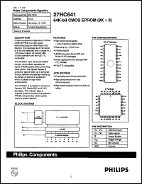 datasheet for 27HC641-55N by Philips Semiconductors