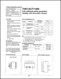 datasheet for 74AC11286N by Philips Semiconductors