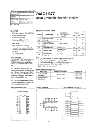 datasheet for 74AC11377D by Philips Semiconductors