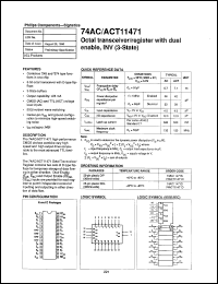 datasheet for 74ACT11471N by Philips Semiconductors