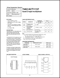 datasheet for 74AC11157N by Philips Semiconductors