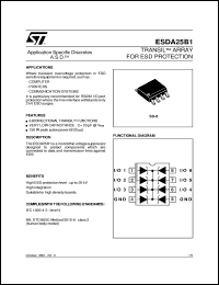 datasheet for ESDA25B1 by SGS-Thomson Microelectronics