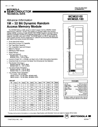 datasheet for MCM32100S80 by Motorola