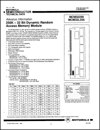 datasheet for MCM32L256S70 by Motorola