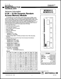 datasheet for MCM32L512SG70 by Motorola