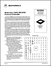 datasheet for MC68606RC by Motorola