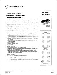 datasheet for MC145422L by Motorola