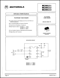 datasheet for MC34012-1 by Motorola