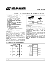 datasheet for 74ACT257 by SGS-Thomson Microelectronics
