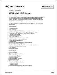 datasheet for MC68HC05L6 by Motorola