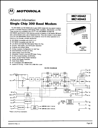 datasheet for MC145442DW by Motorola