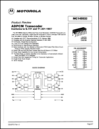 datasheet for MC145532L by Motorola