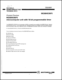datasheet for MC68HC05P3 by Motorola