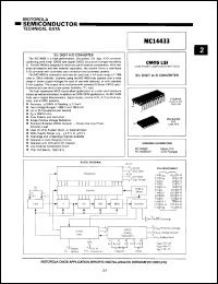 datasheet for MC14433DW by Motorola