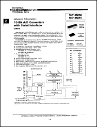 datasheet for MC145050P by Motorola