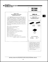 datasheet for MC145000P by Motorola