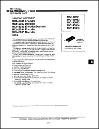 datasheet for MC145034DW by Motorola