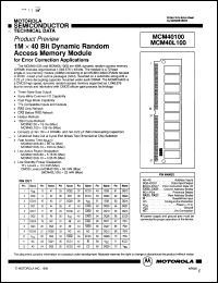 datasheet for MCM40100SG80 by Motorola