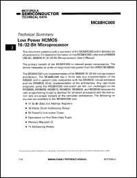 datasheet for MC68HC000 by Motorola