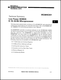 datasheet for MC68HC001 by Motorola