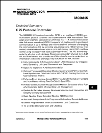 datasheet for MC68605I by Motorola