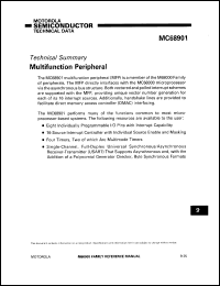 datasheet for MC68901 by Motorola
