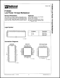 datasheet for 100364FMQB by 