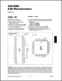 datasheet for SAB8088P by Infineon (formely Siemens)