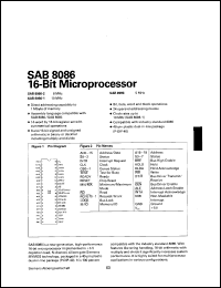 datasheet for SAB8086-P by Infineon (formely Siemens)