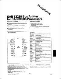 datasheet for SAB82289-P by Infineon (formely Siemens)