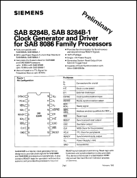 datasheet for SAB8284B-P by Infineon (formely Siemens)
