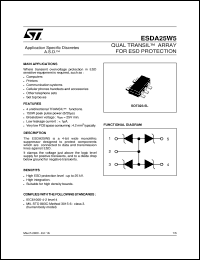 datasheet for ESDA25W5 by SGS-Thomson Microelectronics