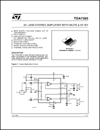 datasheet for TDA7265 by SGS-Thomson Microelectronics