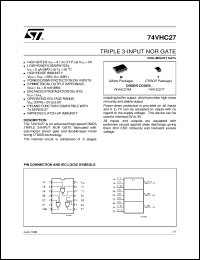 datasheet for 74VHC27 by SGS-Thomson Microelectronics