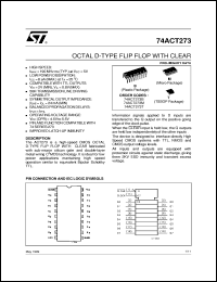 datasheet for 74ACT273 by SGS-Thomson Microelectronics