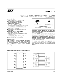 datasheet for 74VHC273 by SGS-Thomson Microelectronics