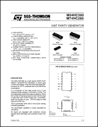 datasheet for M74HC280 by SGS-Thomson Microelectronics