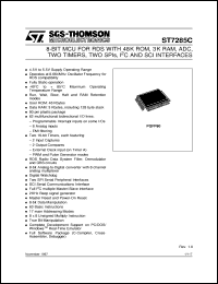 datasheet for ST72E85A5G0 by SGS-Thomson Microelectronics