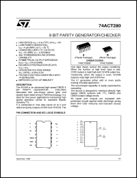datasheet for 74ACT280 by SGS-Thomson Microelectronics
