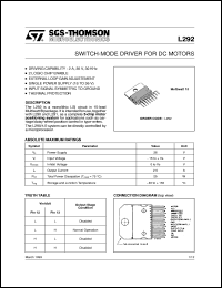 datasheet for L292 by SGS-Thomson Microelectronics