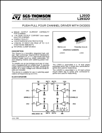 datasheet for L293D by SGS-Thomson Microelectronics