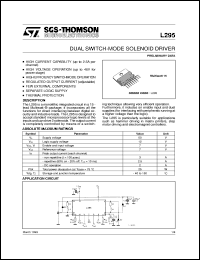 datasheet for L295 by SGS-Thomson Microelectronics