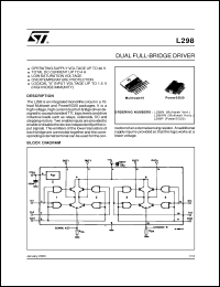 datasheet for L298HN by SGS-Thomson Microelectronics