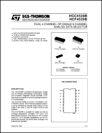 datasheet for HCF4529B by SGS-Thomson Microelectronics