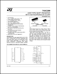 datasheet for 74AC299 by SGS-Thomson Microelectronics