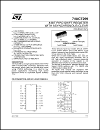 datasheet for 74ACT299 by SGS-Thomson Microelectronics