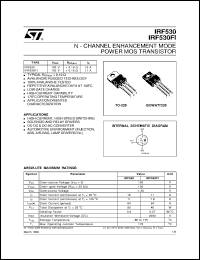 datasheet for IRF530 by SGS-Thomson Microelectronics